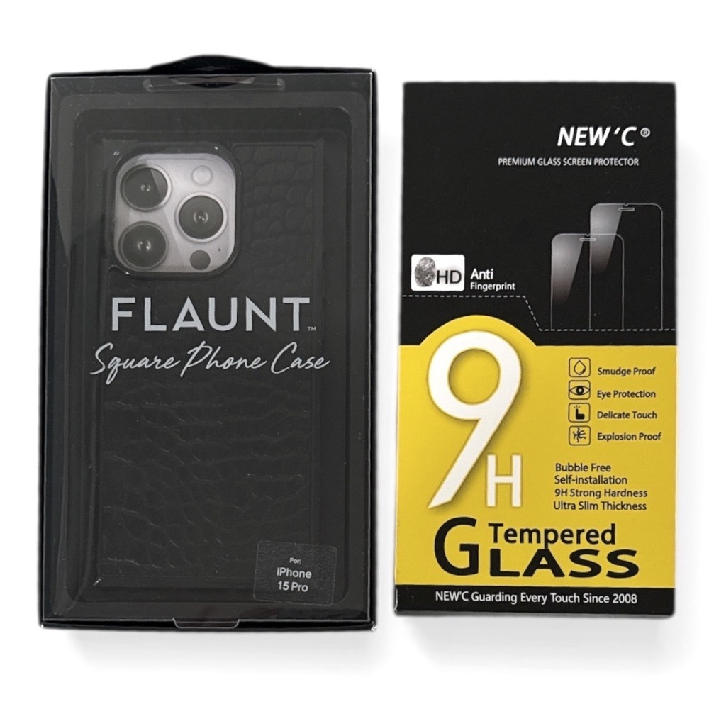 Iphone 15 Pro Flaunt Phone Case and Screen‎ Protector Bundle